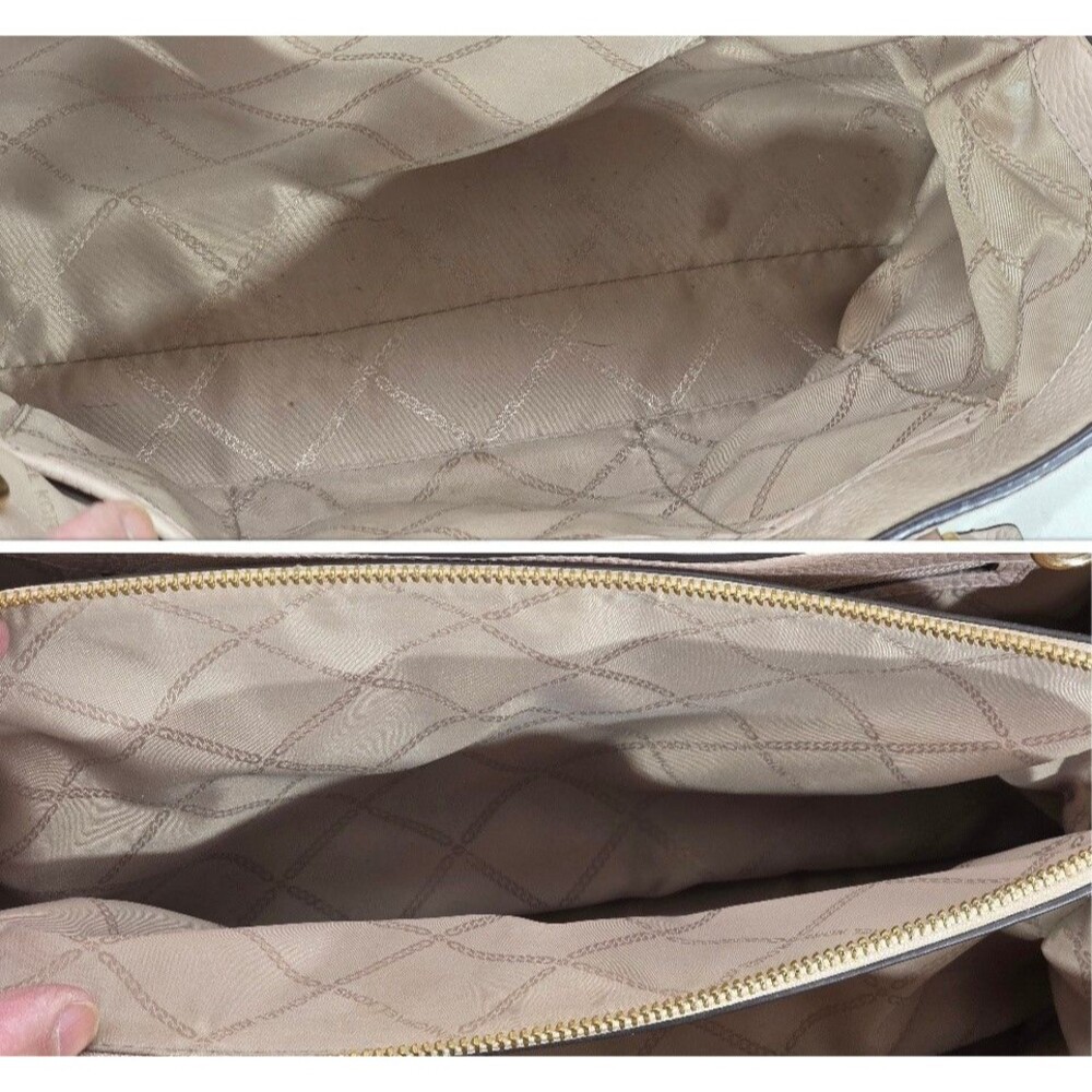 Michael Kors Camille Leather Satchel Crossbody Soft Pink Large Classic Purse - Picture 11 of 16